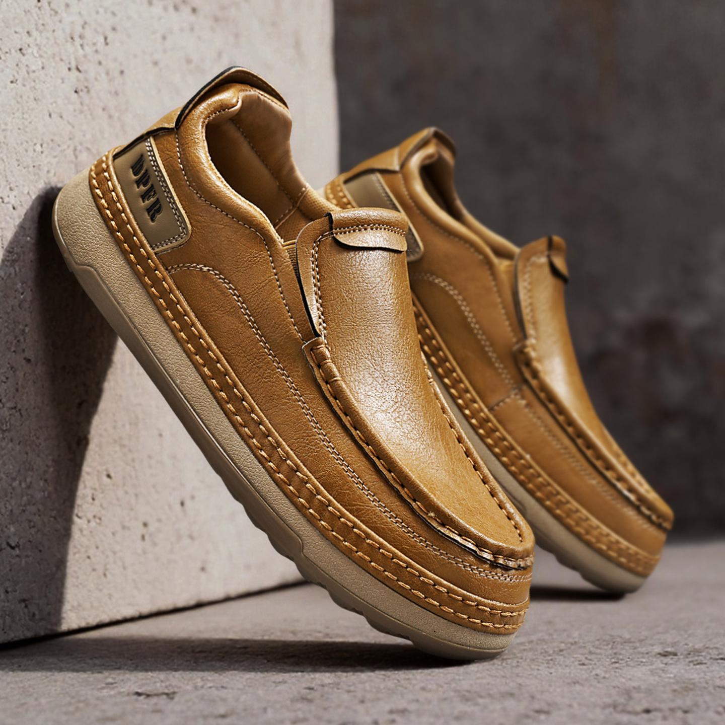 ⏰Oferta specjalna ograniczona czasowo z 60% zniżką🐂Wysokiej jakości skóra bydlęca👞Szyte ręcznie✅Wodoodporne i antypoślizgowe✅Wsparcie łuku stopy✅Wygodne chodzenie