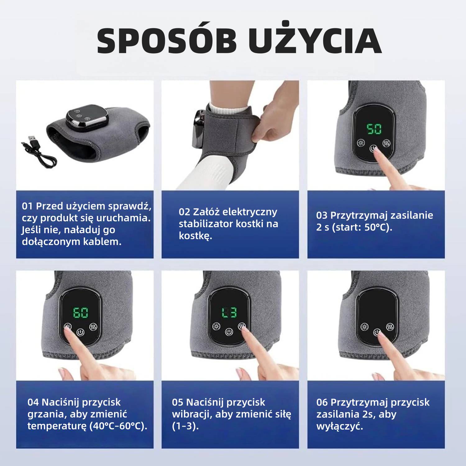 Masażer stóp 👣🔥 | Masaż + Ciepły Kompres 🌡️ | 3 Tryby Wibracji ⚡ | 🔥 PÓŁ CENY – 50% TANIEJ! 💥