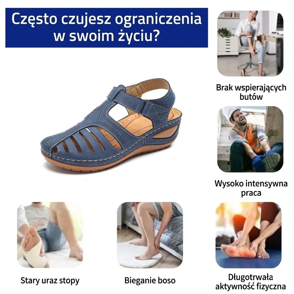 ⏰Ograniczona czasowo zniżka 50%🔥Letnie sandały ortopedyczne✅Wsparcie łuku stopy✅Wygodne i bezbolesne chodzenie✅Ergonomiczna konstrukcja