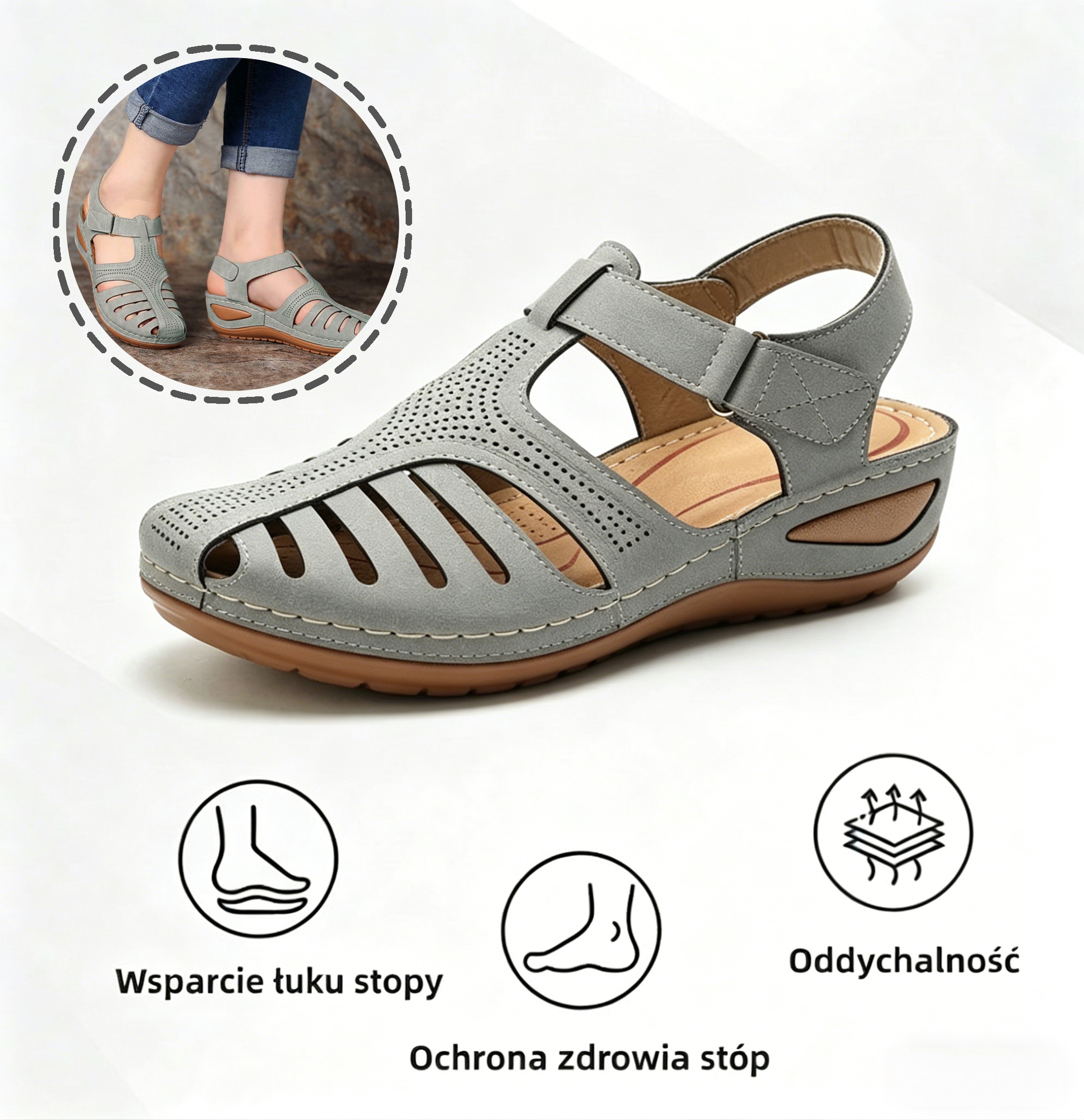 ⏰Ograniczona czasowo zniżka 50%🔥Letnie sandały ortopedyczne✅Wsparcie łuku stopy✅Wygodne i bezbolesne chodzenie✅Ergonomiczna konstrukcja