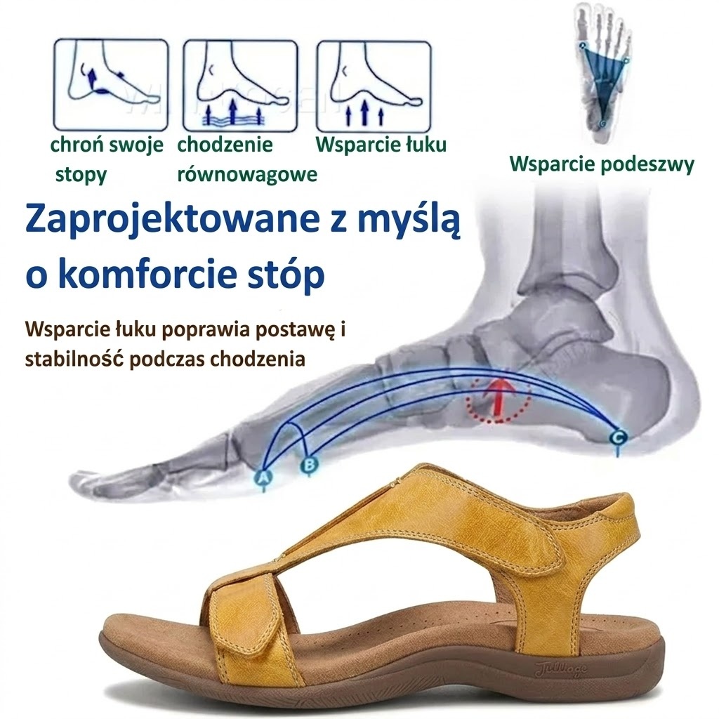 ⏰Ograniczona czasowo promocja z obniżką o połowę🔥Letnie sandały ortopedyczne ✅Wsparcie łuku stopy ✅Wygodne i bezbolesne chodzenie ✅Ergonomiczna konstrukcja