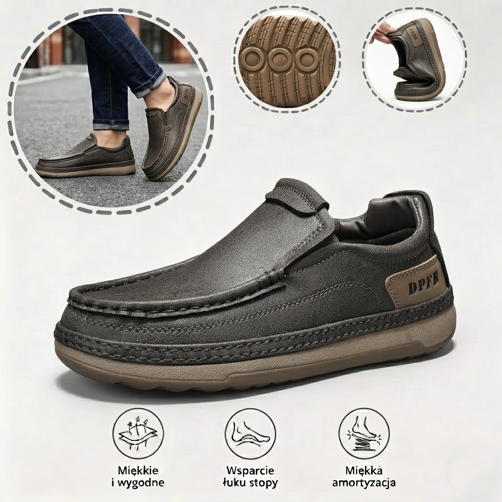 ⏰Oferta specjalna ograniczona czasowo z 60% zniżką🐂Wysokiej jakości skóra bydlęca👞Szyte ręcznie✅Wodoodporne i antypoślizgowe✅Wsparcie łuku stopy✅Wygodne chodzenie