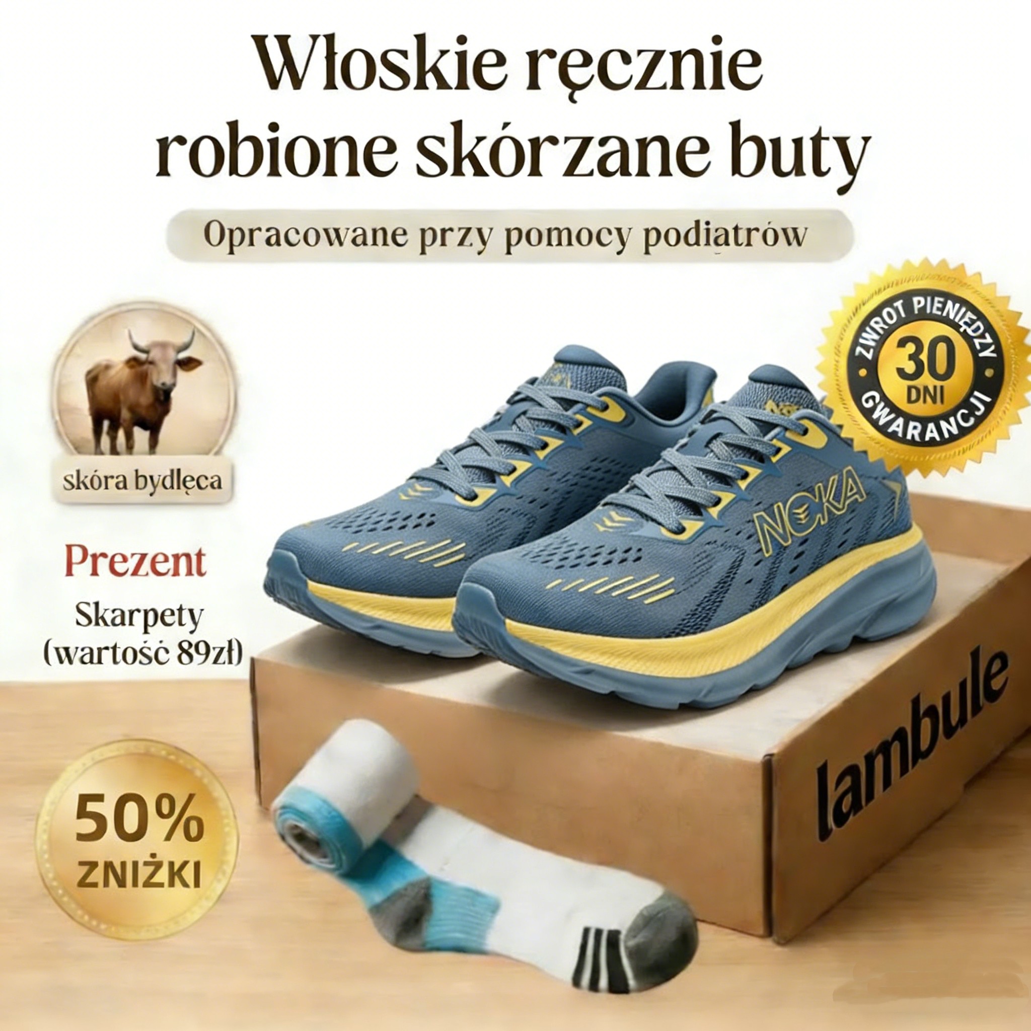 ⏰50% zniżki dzisiaj! 🔥 Nowe buty do biegania 2026: Miękkie wkładki redukują nacisk na stopy i ułatwiają chodzenie.