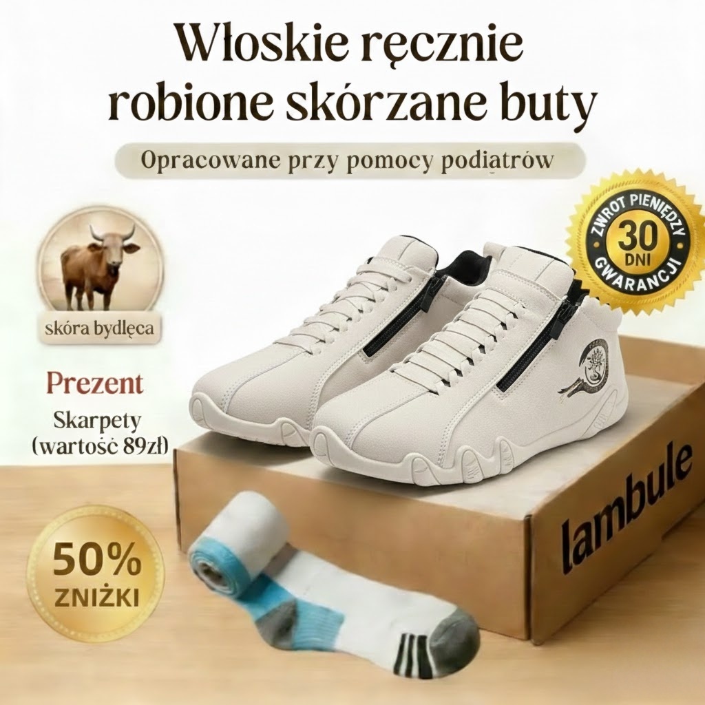 🔥50% ZNIŻKI – nie przegap tej okazji! ⬛ Półbuty męskie wykonane z prawdziwej skóry bydlęcej 🐂 Ciepłe i wygodne ✅ Idealne do wygodnego chodzenia przez cały dzień