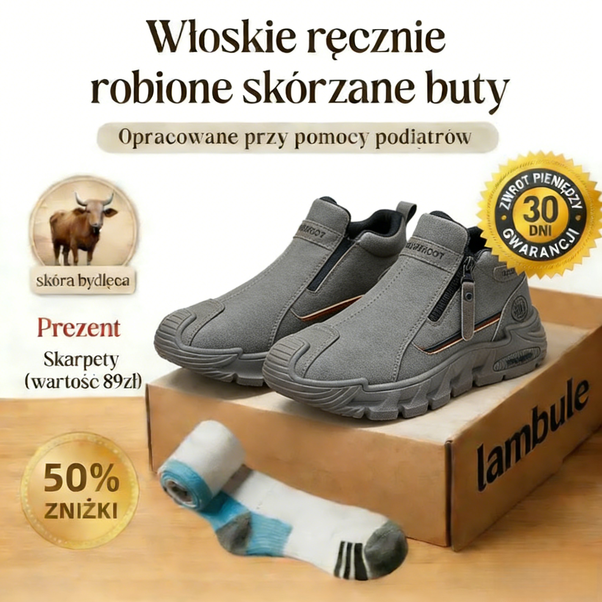 🔥 Ostatnia szansa – 50% zniżki! ⏰ Najnowsze buty ortopedyczne, wygodne w noszeniu na co dzień 🦶 Zmniejszają ucisk i zmęczenie nóg