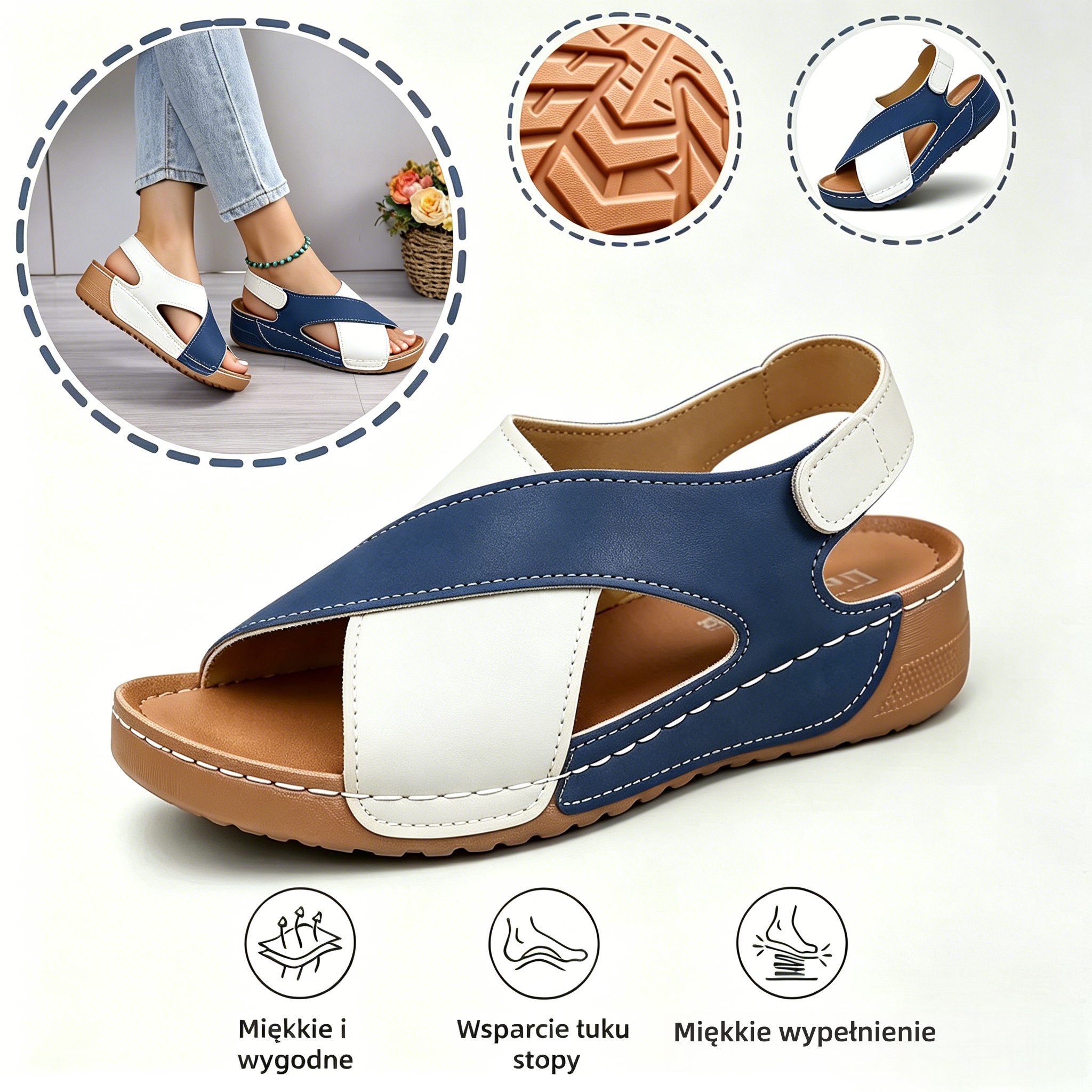 [🎁Dziś połowa ceny - nie przegap tego] Ergonomiczne sandały ortopedyc