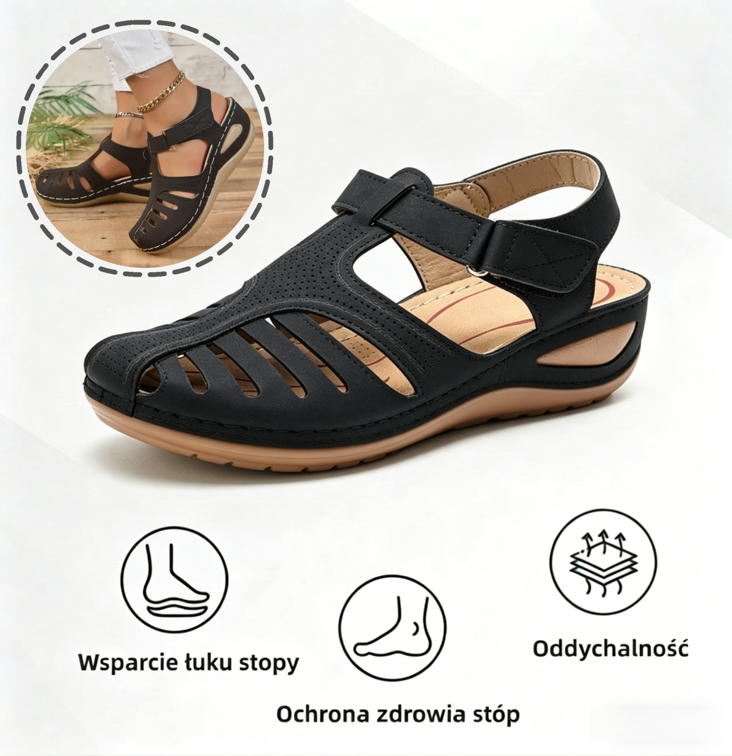 ⏰Ograniczona czasowo zniżka 50%🔥Letnie sandały ortopedyczne✅Wsparcie łuku stopy✅Wygodne i bezbolesne chodzenie✅Ergonomiczna konstrukcja
