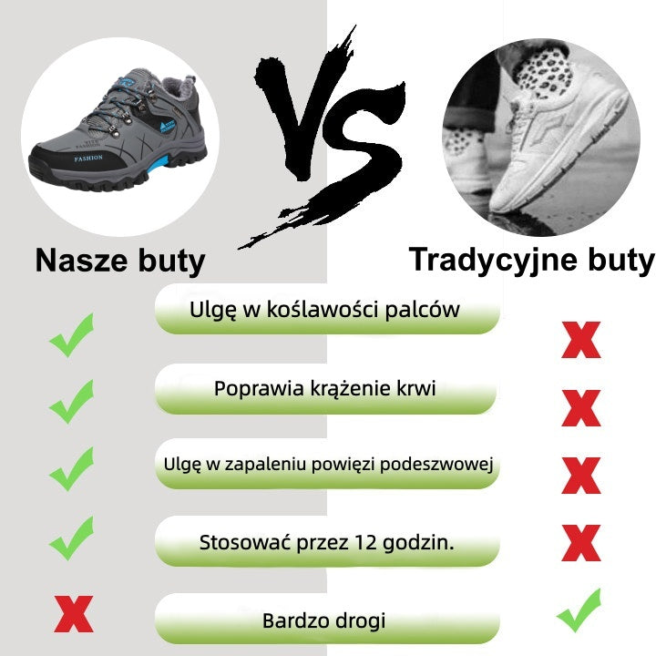 [⏰50% zniżki dzisiaj - nie przegap] Ergonomiczne buty trekkingowe - skóra premium + ciepło 👞