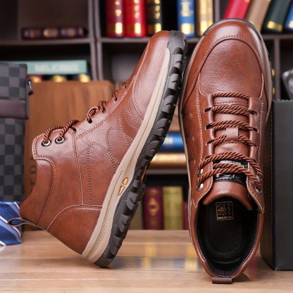 🎁Oferta specjalna z okazji rocznicy｜Męskie skórzane buty ortopedyczne 👞 Amortyzacja i ulga w ucisku • Stabilność i antypoślizgowość • Całodzienny komfort