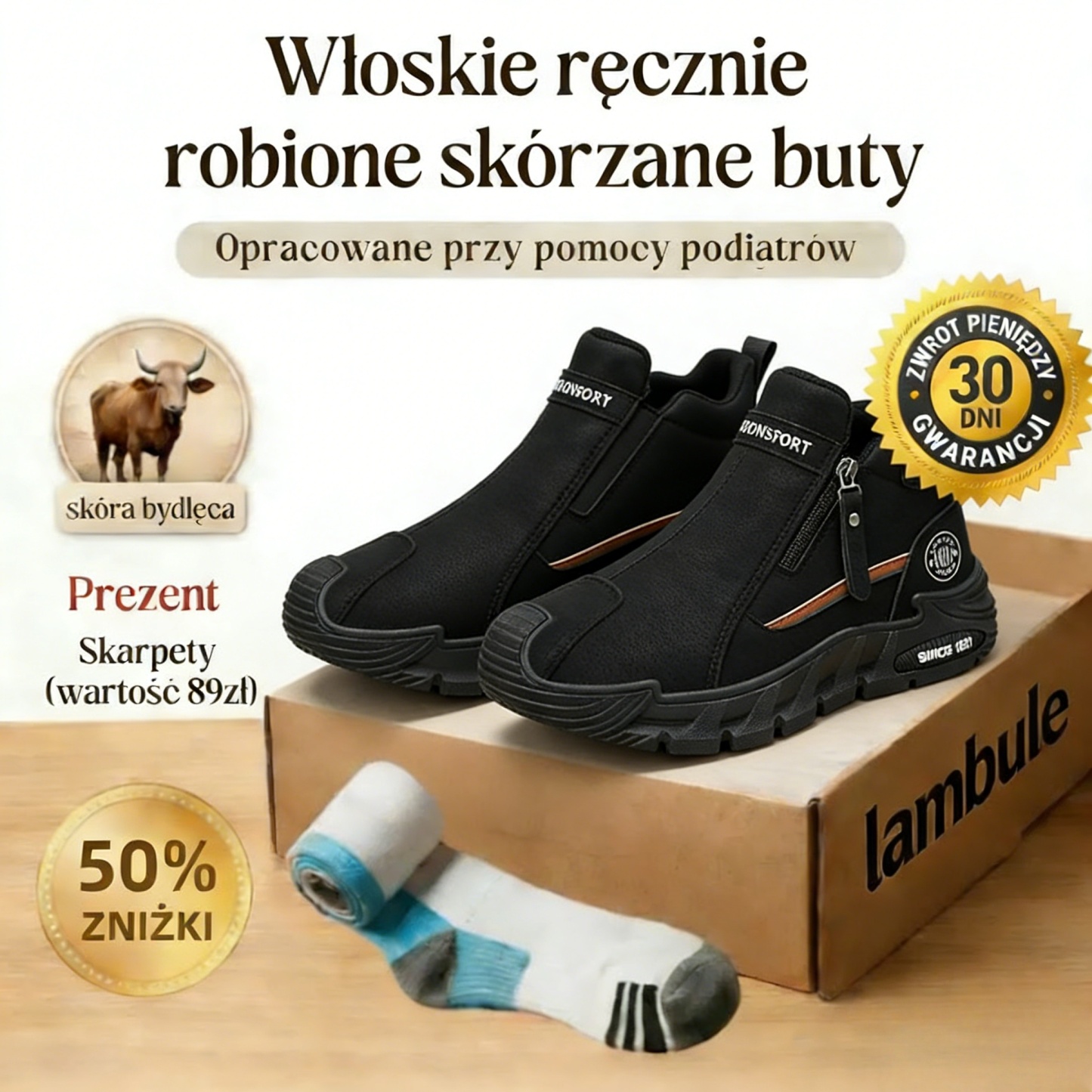 🔥 Ostatnia szansa – 50% zniżki! ⏰ Najnowsze buty ortopedyczne, wygodne w noszeniu na co dzień 🦶 Zmniejszają ucisk i zmęczenie nóg