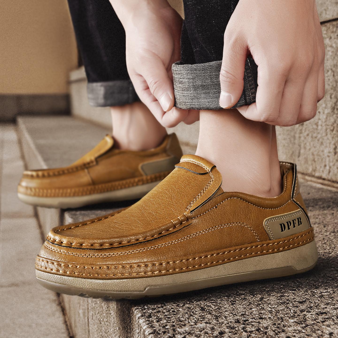 ⏰Oferta specjalna ograniczona czasowo z 60% zniżką🐂Wysokiej jakości skóra bydlęca👞Szyte ręcznie✅Wodoodporne i antypoślizgowe✅Wsparcie łuku stopy✅Wygodne chodzenie