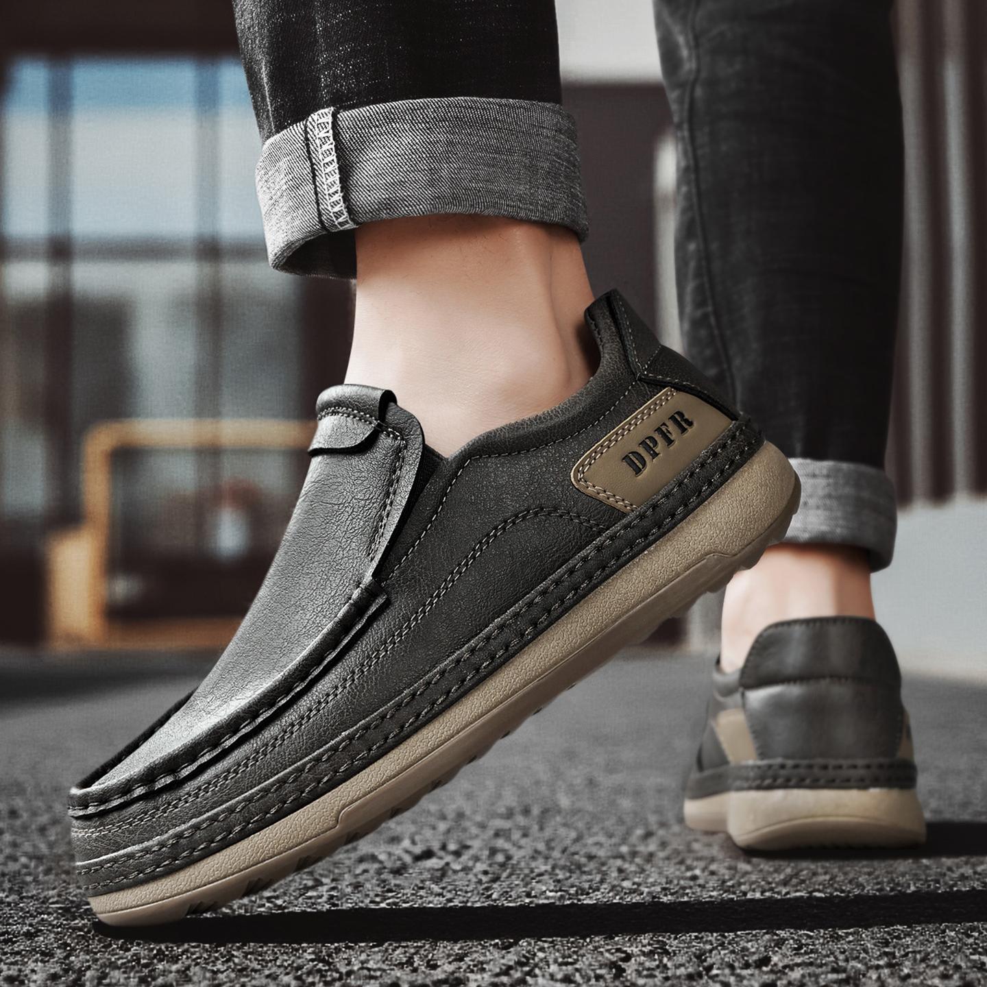 ⏰Oferta specjalna ograniczona czasowo z 60% zniżką🐂Wysokiej jakości skóra bydlęca👞Szyte ręcznie✅Wodoodporne i antypoślizgowe✅Wsparcie łuku stopy✅Wygodne chodzenie