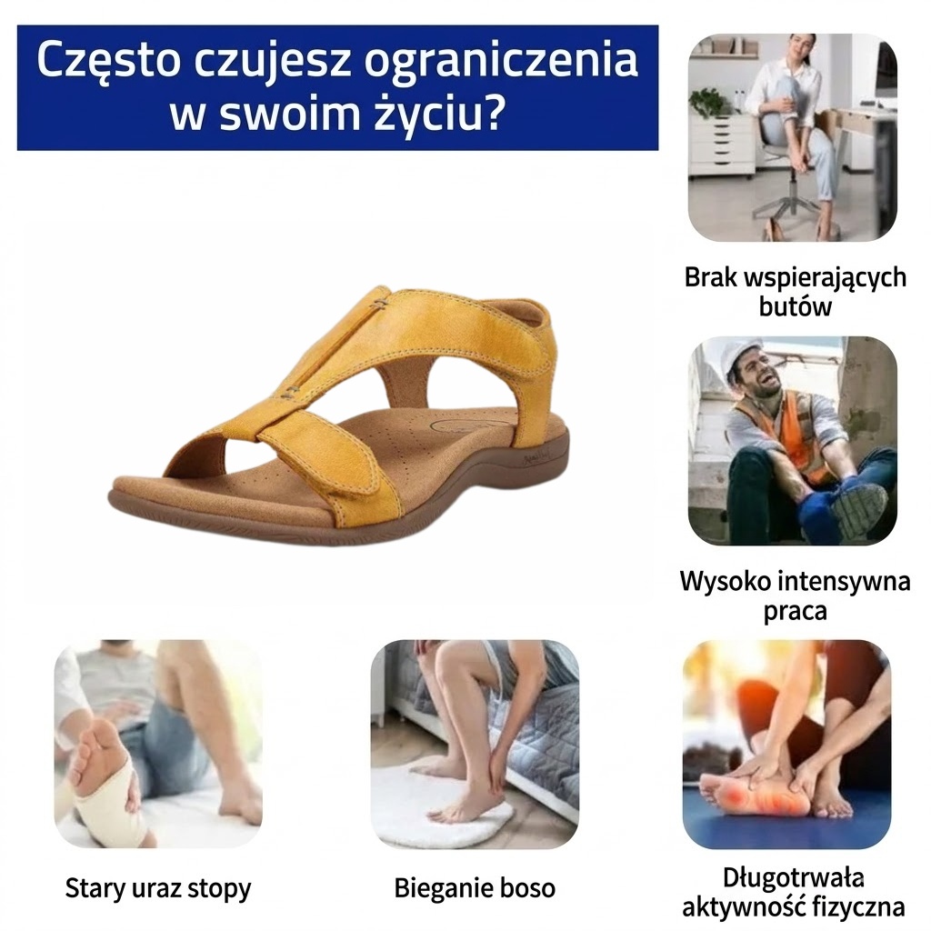 ⏰Ograniczona czasowo promocja z obniżką o połowę🔥Letnie sandały ortopedyczne ✅Wsparcie łuku stopy ✅Wygodne i bezbolesne chodzenie ✅Ergonomiczna konstrukcja