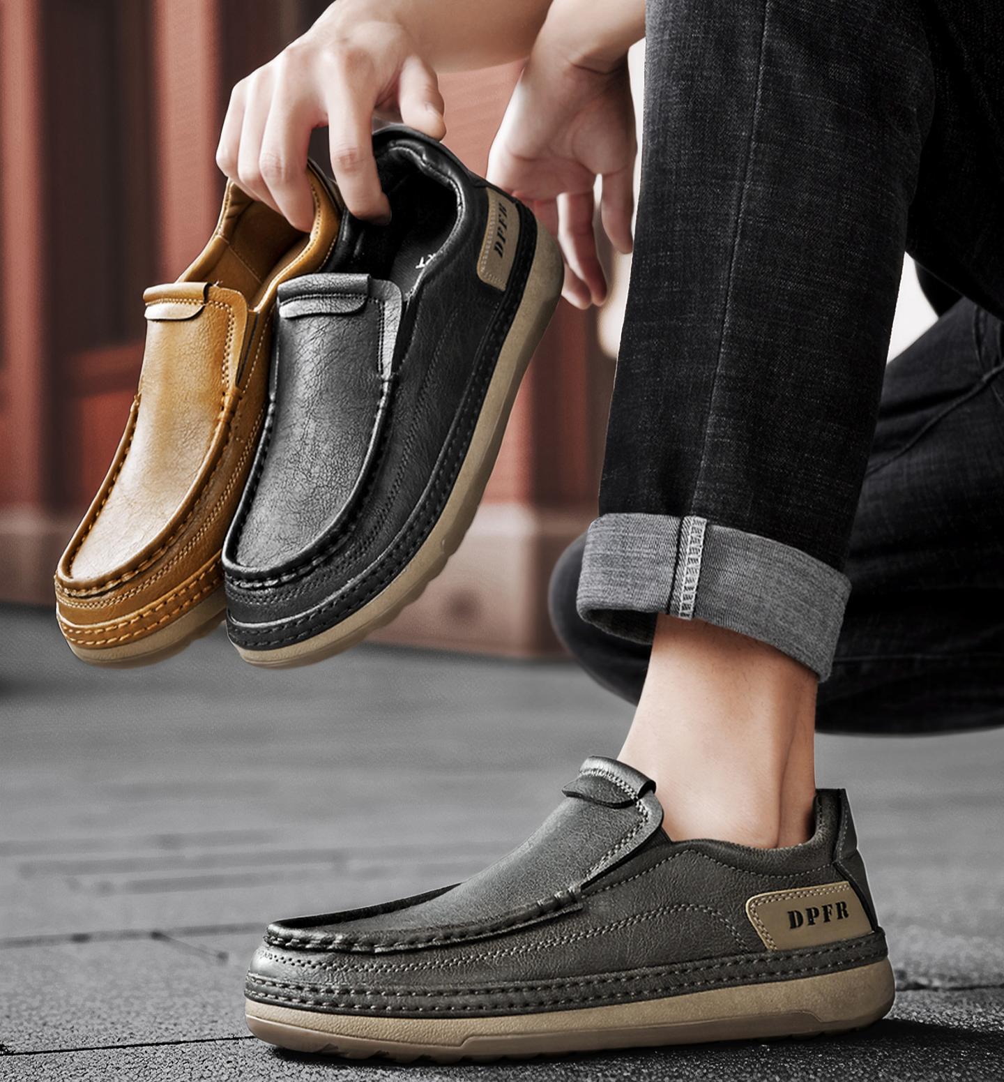 ⏰Oferta specjalna ograniczona czasowo z 60% zniżką🐂Wysokiej jakości skóra bydlęca👞Szyte ręcznie✅Wodoodporne i antypoślizgowe✅Wsparcie łuku stopy✅Wygodne chodzenie