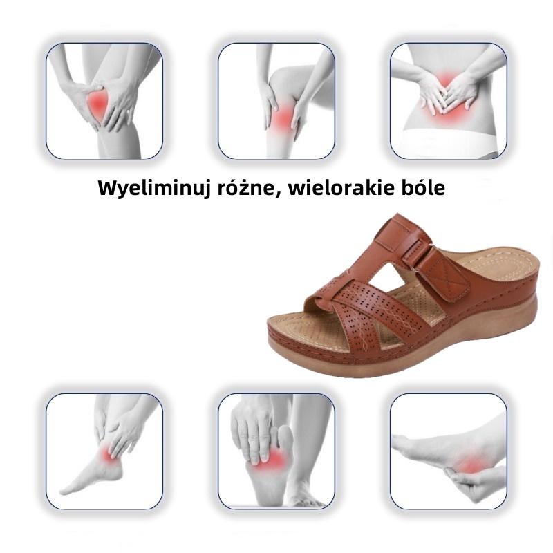[🎁Dziś połowa ceny - nie przegap] Ergonomicznie zaprojektowane sandały ortopedyczne - bezbolesne chodzenie 👞 sprawiają, że chodzenie jest bardziej komfortowe