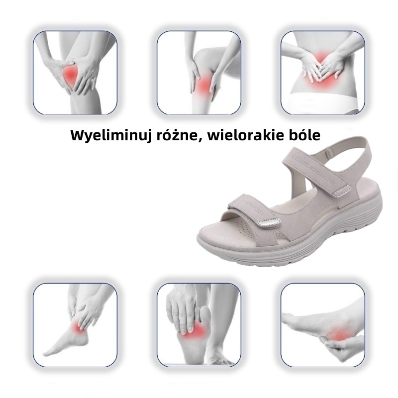 [🎁Dziś połowa ceny - nie przegap] Ergonomicznie zaprojektowane sandały ortopedyczne - bezbolesne chodzenie 👞 sprawiają, że chodzenie jest bardziej komfortowe