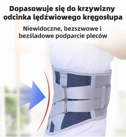 🔥50% taniej – Nie przegap tej okazji   Wsparcie talii – ergonomiczne podparcie lędźwi 🩺 Stabilizacja kręgosłupa | Regulowane dopasowanie | Komfort na co dzień ✨
