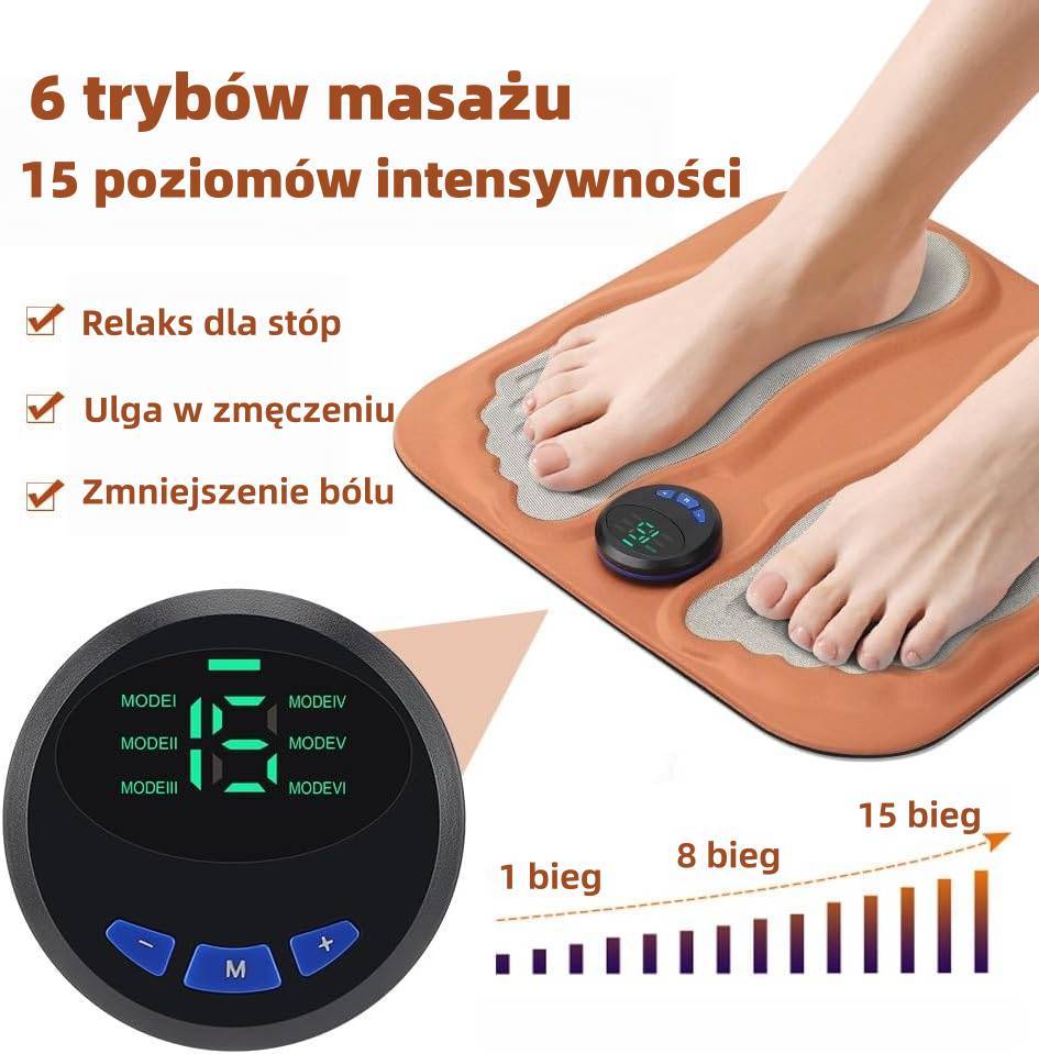 🔥50% taniej🔥  Przenośny masażer EMS 3D do stóp i łydek🦶 6 trybów | 15 poziomów intensywności | Funkcja podgrzewania ♨️