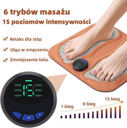 🔥50% taniej🔥  Przenośny masażer EMS 3D do stóp i łydek🦶 6 trybów | 15 poziomów intensywności | Funkcja podgrzewania ♨️