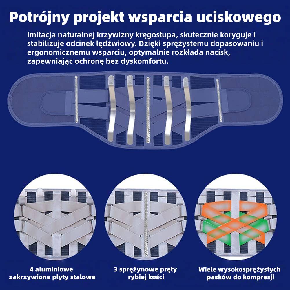 🔥50% taniej – Nie przegap tej okazji   Wsparcie talii – ergonomiczne podparcie lędźwi 🩺 Stabilizacja kręgosłupa | Regulowane dopasowanie | Komfort na co dzień ✨