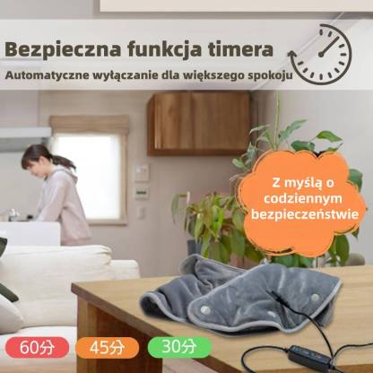 Elektryczny koc szalowy – Ciepło i Komfort na Co Dzień | 🔥 PÓŁ CENY – 50% TANIEJ! 🔥