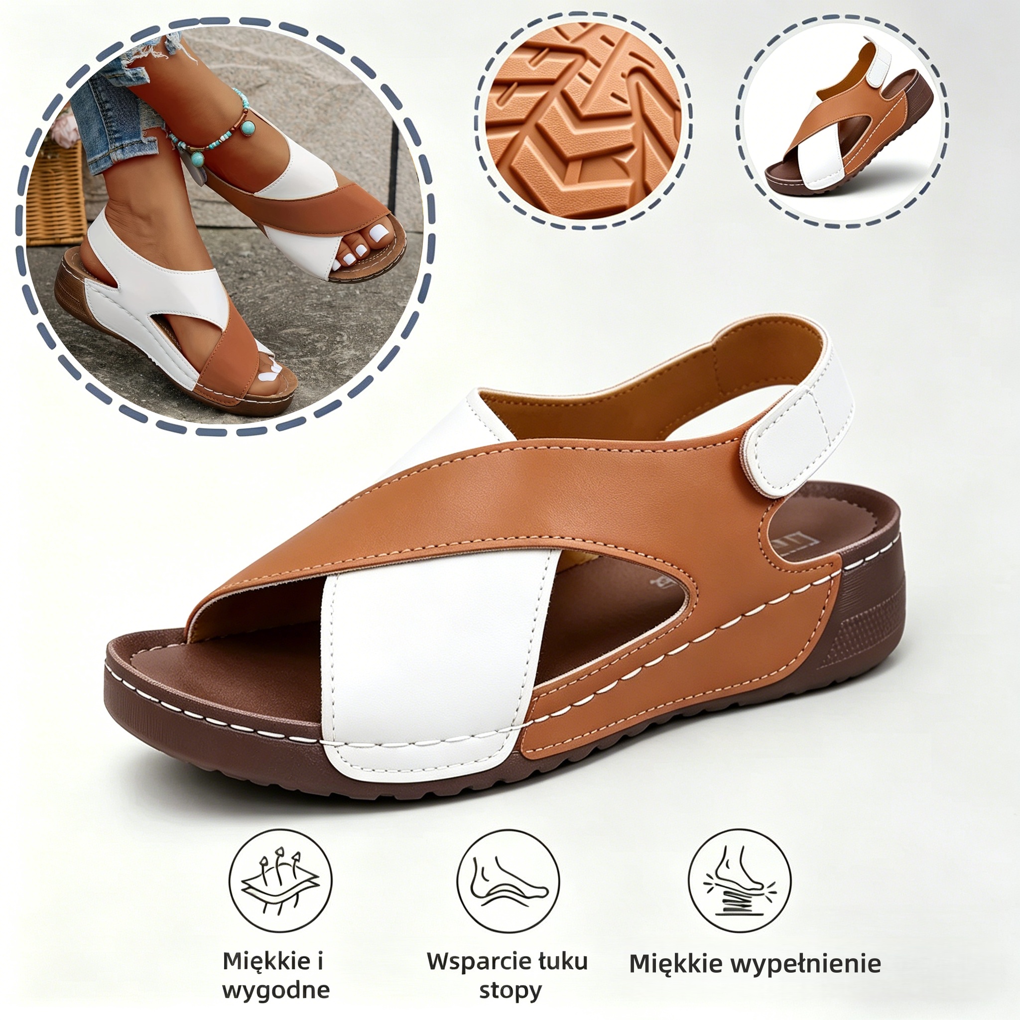 [🎁Dziś połowa ceny - nie przegap tego] Ergonomiczne sandały ortopedyc