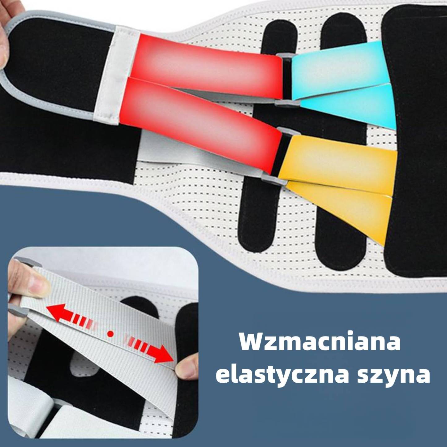 🔥50% taniej – Nie przegap tej okazji   Wsparcie talii – ergonomiczne podparcie lędźwi 🩺 Stabilizacja kręgosłupa | Regulowane dopasowanie | Komfort na co dzień ✨