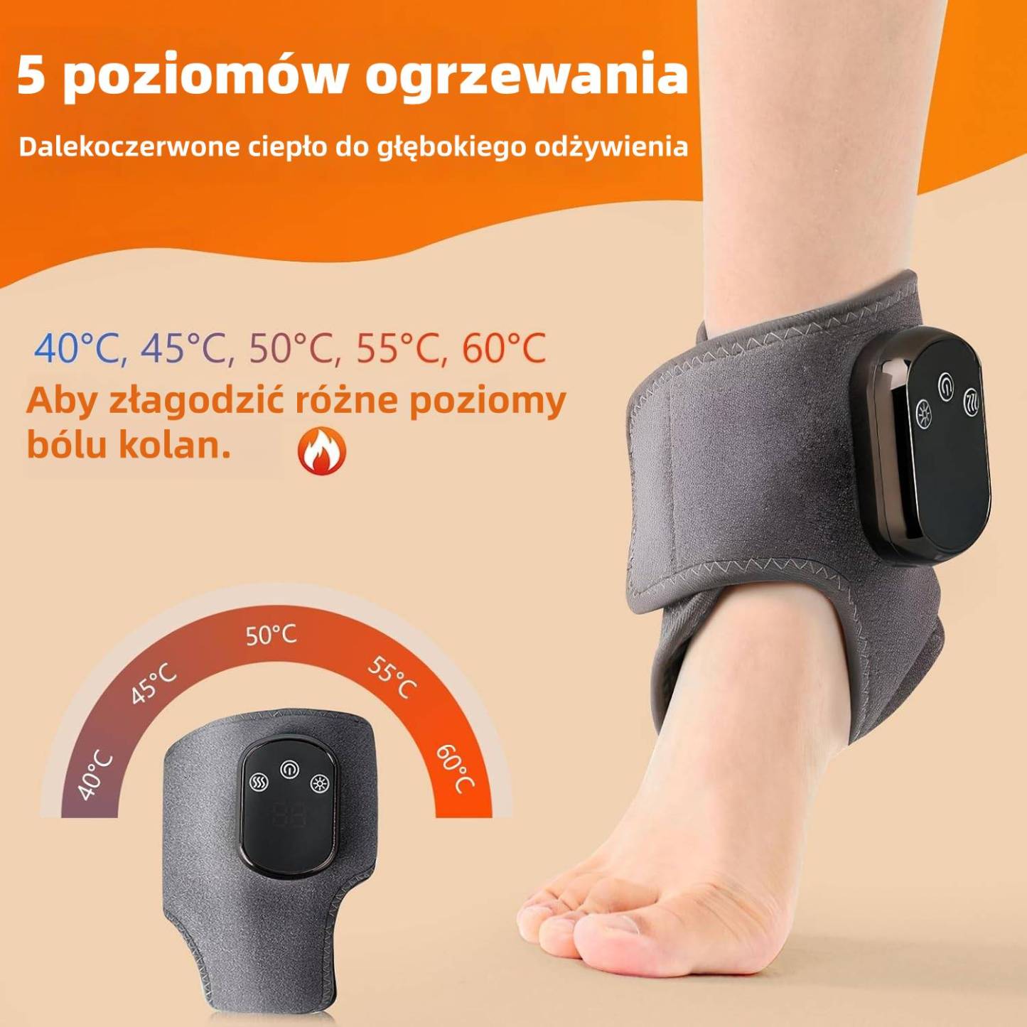 Masażer stóp 👣🔥 | Masaż + Ciepły Kompres 🌡️ | 3 Tryby Wibracji ⚡ | 🔥 PÓŁ CENY – 50% TANIEJ! 💥