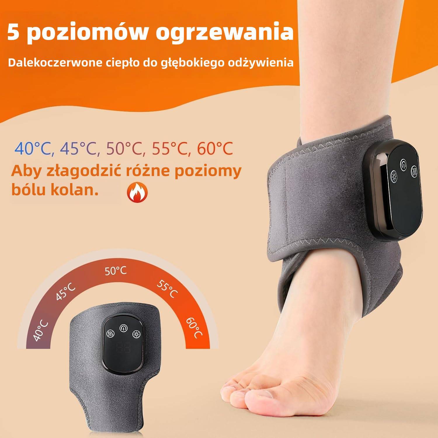 Masażer stóp 👣🔥 | Masaż + Ciepły Kompres 🌡️ | 3 Tryby Wibracji ⚡ | 🔥 PÓŁ CENY – 50% TANIEJ! 💥