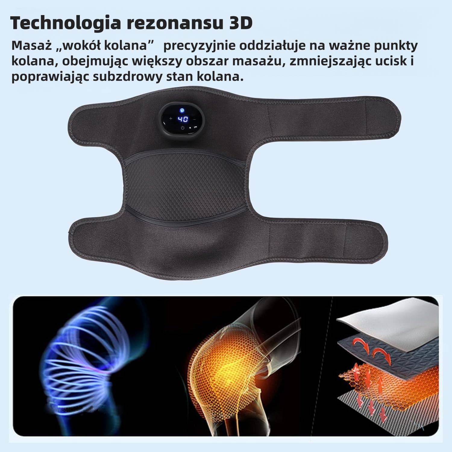 🦵 Masażer kolan z funkcją podgrzewania 🔥 50% zniżki | Inteligentna kontrola temperatury | Nadaje się do wielu punktów akupunkturowych ✨