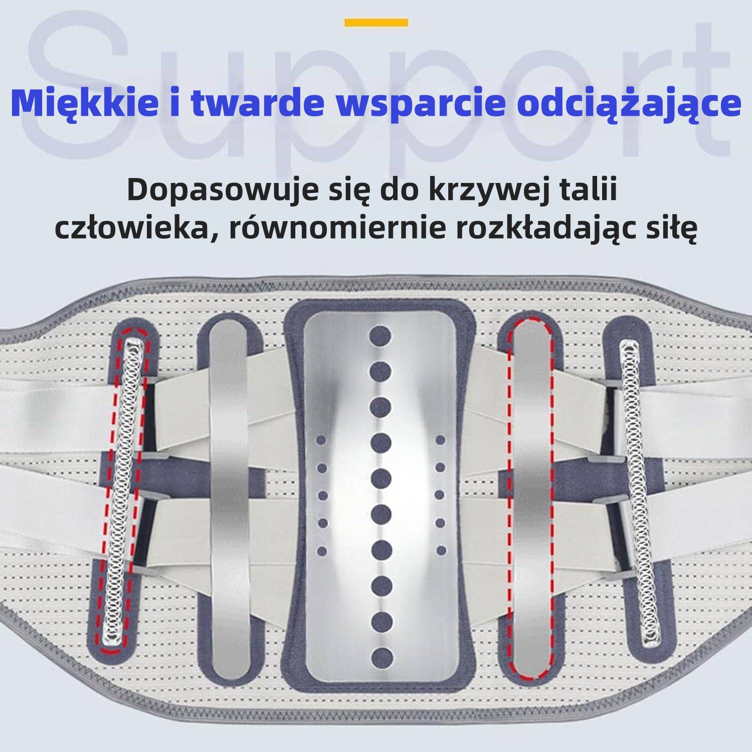 🔥50% taniej – Nie przegap tej okazji   Wsparcie talii – ergonomiczne podparcie lędźwi 🩺 Stabilizacja kręgosłupa | Regulowane dopasowanie | Komfort na co dzień ✨