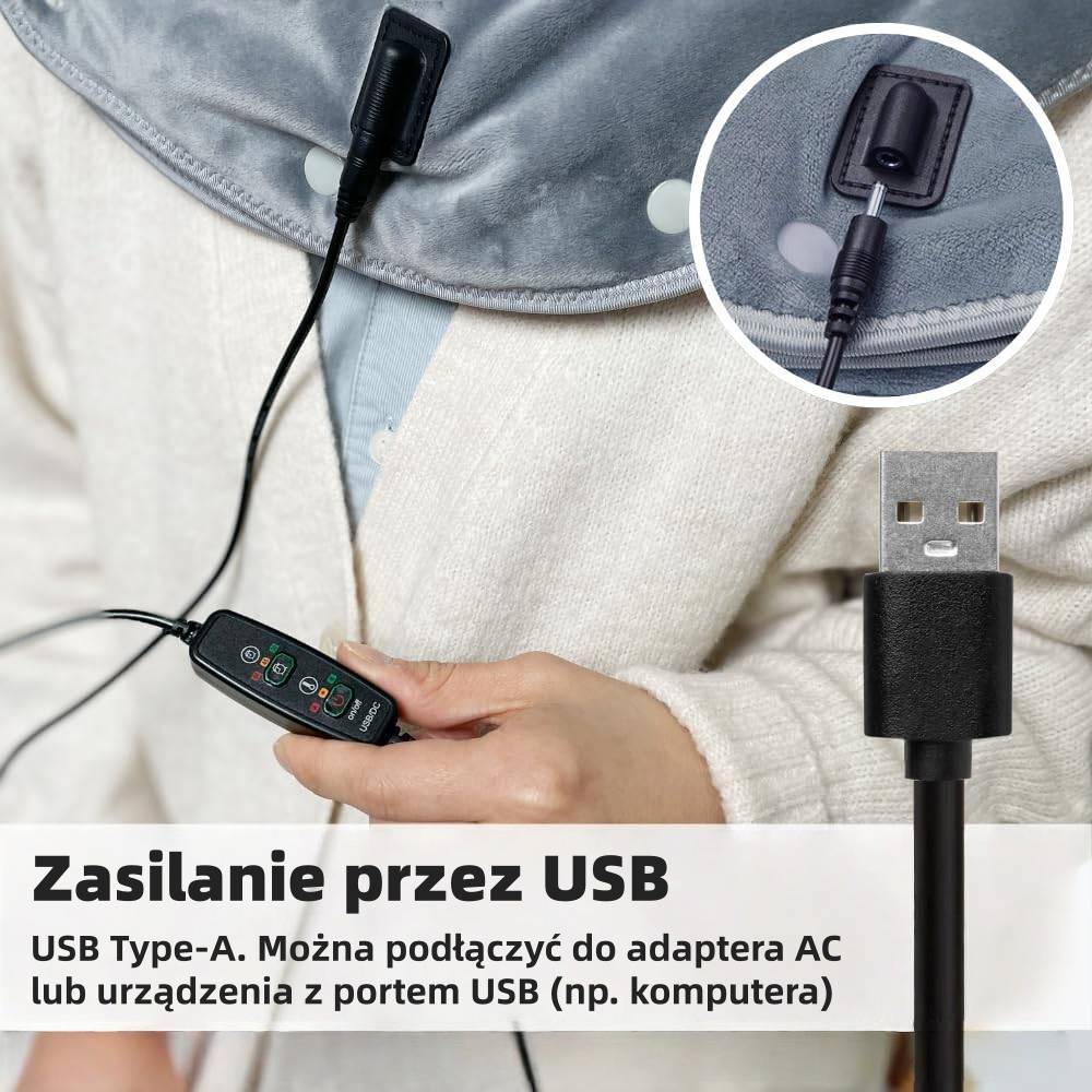 Elektryczny koc szalowy – Ciepło i Komfort na Co Dzień | 🔥 PÓŁ CENY – 50% TANIEJ! 🔥