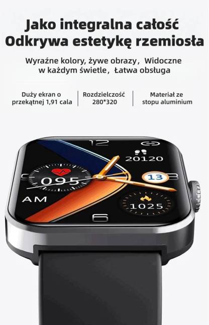 🔥50% taniej ⌚ Smartwatch zdrowia | Tętno • SpO₂ • Ciśnienie • Temperatura | Lekki i wygodny