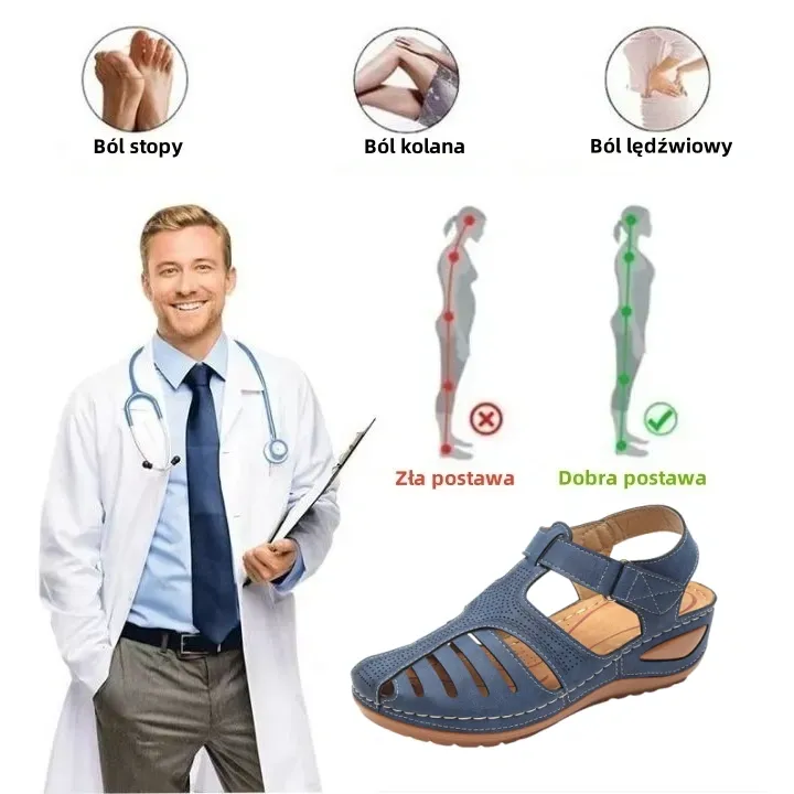 ⏰ Wyprzedaż wiosenna – 50% zniżki przez ograniczony czas – Letnie sandały ortopedyczne z podparciem łuku stopy, ✅ Wygodne i bezbolesne chodzenie – Ergonomiczna konstrukcja