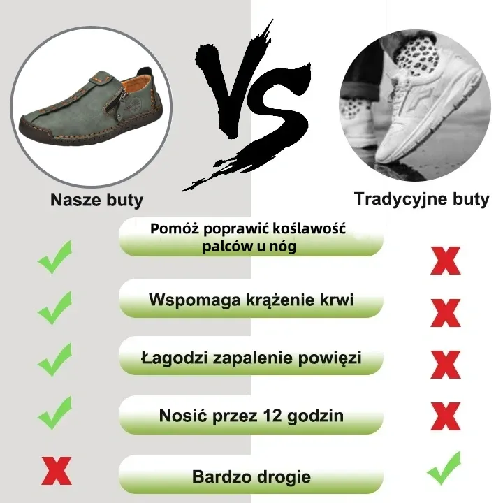 (🎉 50% zniżki przez ograniczony czas wiosną, tylko dziś - nie przegap okazji) - Męskie buty ortopedyczne wykonane z australijskiej skóry cielęcej ✅ Wygodne chodzenie i łagodzenie bólu