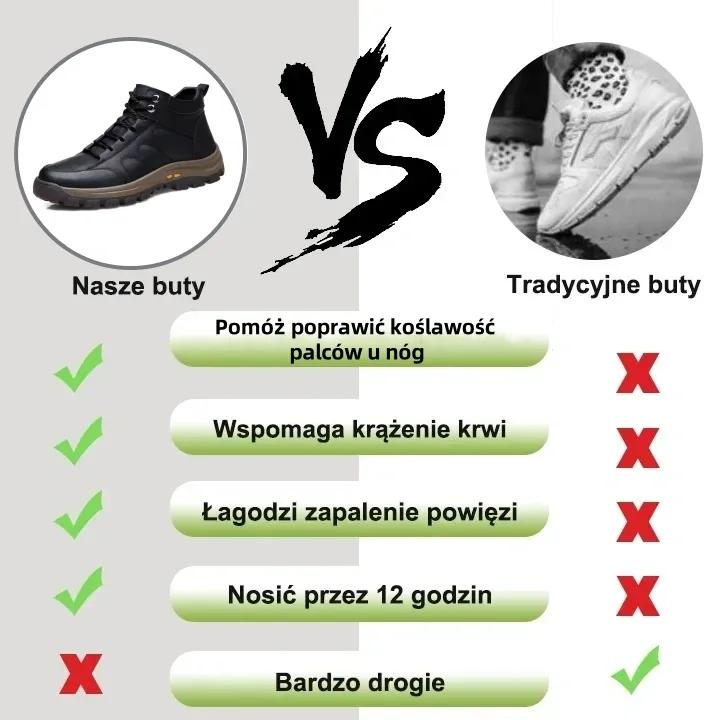 Oryginalne australijskie buty ortopedyczne wykonane z wygodnej skóry cielęcej 👞 (wsparcie łuku stopy - łagodzi ból stóp) zapewniające komfortowe chodzenie✅