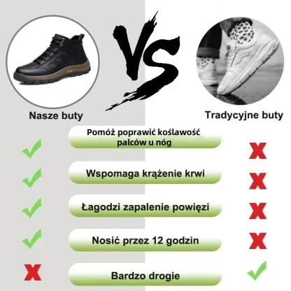 Oryginalne australijskie buty ortopedyczne wykonane z wygodnej skóry cielęcej 👞 (wsparcie łuku stopy - łagodzi ból stóp) zapewniające komfortowe chodzenie✅