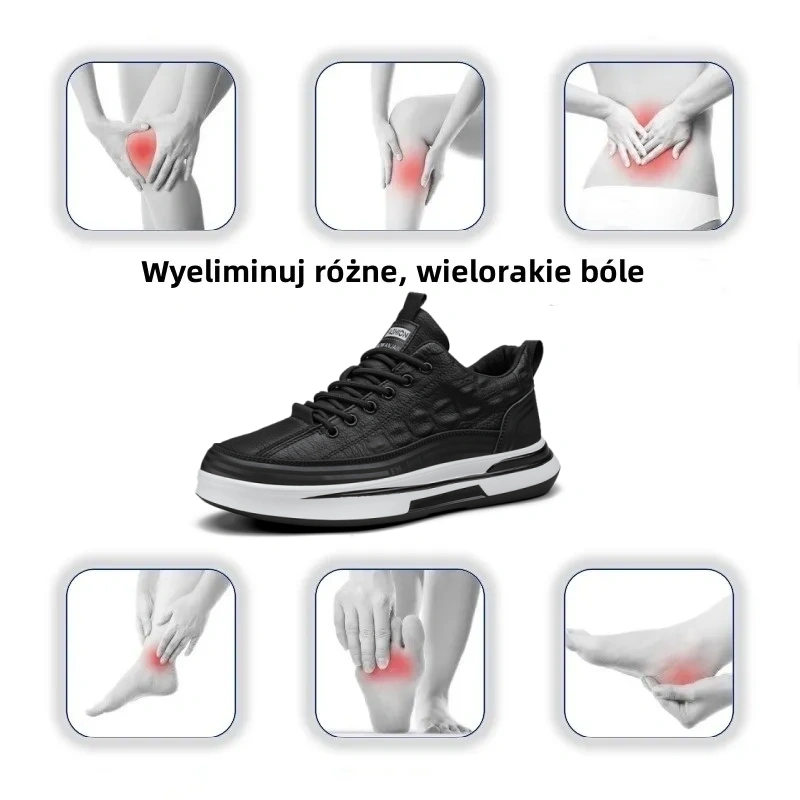 【🎁Oferta ograniczona czasowo】Buty ortopedyczne męskie👞 Wykonane ze skóry cielęcej🐂 Wodoodporne i antypoślizgowe✅ Wsparcie łuku stopy - wygodne chodzenie✅