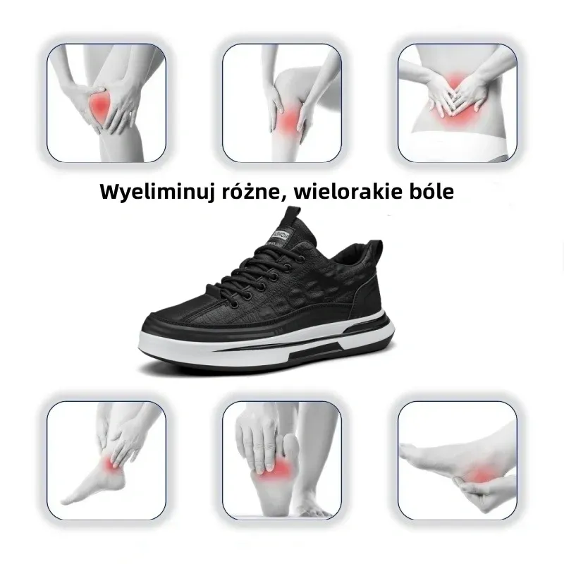 【🎁Oferta ograniczona czasowo】Buty ortopedyczne męskie👞 Wykonane ze skóry cielęcej🐂 Wodoodporne i antypoślizgowe✅ Wsparcie łuku stopy - wygodne chodzenie✅