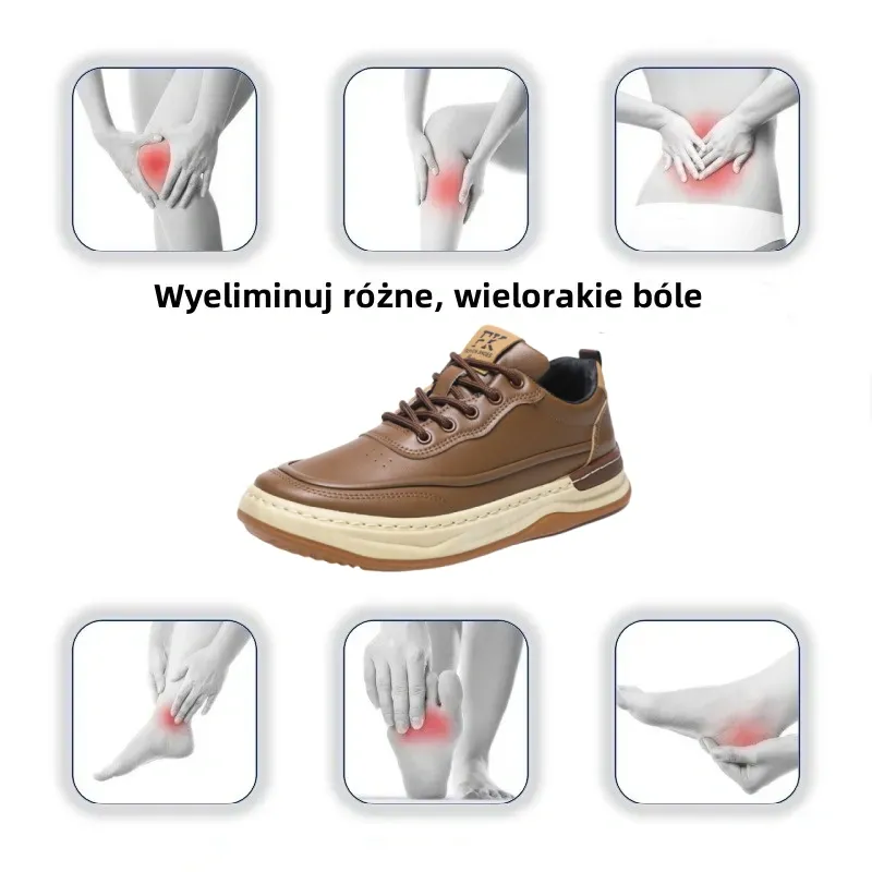 (⏰Wielka wyprzedaż wiosenna 50%, wkrótce się kończy) Męskie buty ortopedyczne wykonane z australijskiej skóry cielęcej ✅Ekologiczna wkładka z pianki memory: wygodne i bezbolesne chodzenie - szyte ręcznie