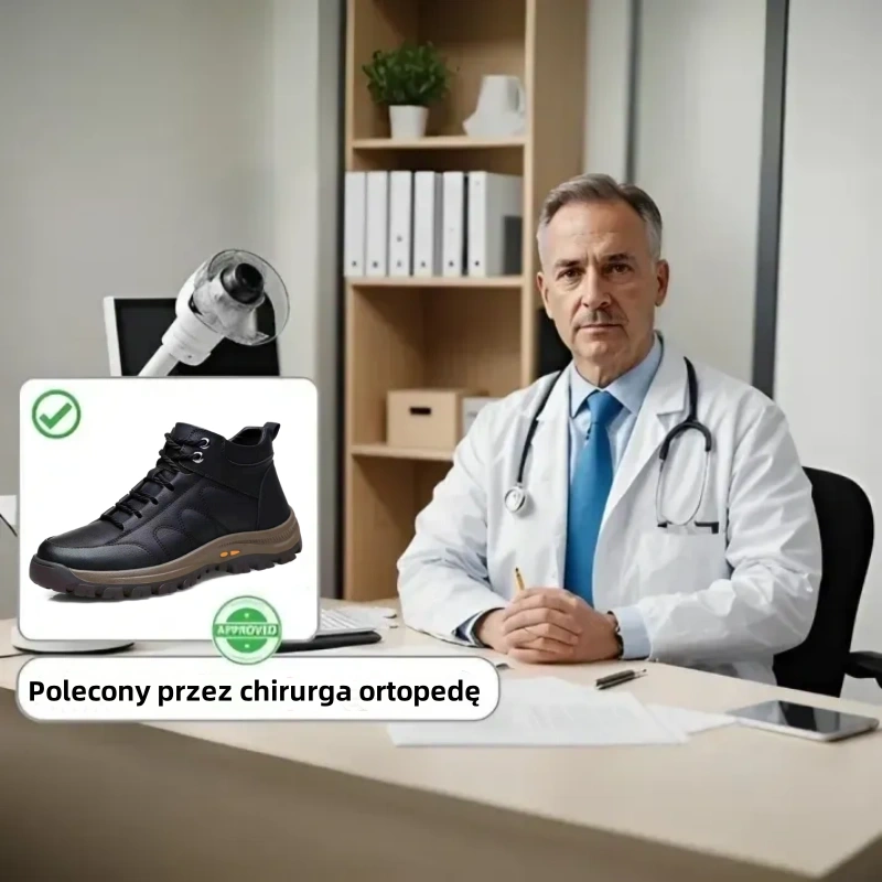 Oryginalne australijskie buty ortopedyczne wykonane z wygodnej skóry cielęcej 👞 (wsparcie łuku stopy - łagodzi ból stóp) zapewniające komfortowe chodzenie✅