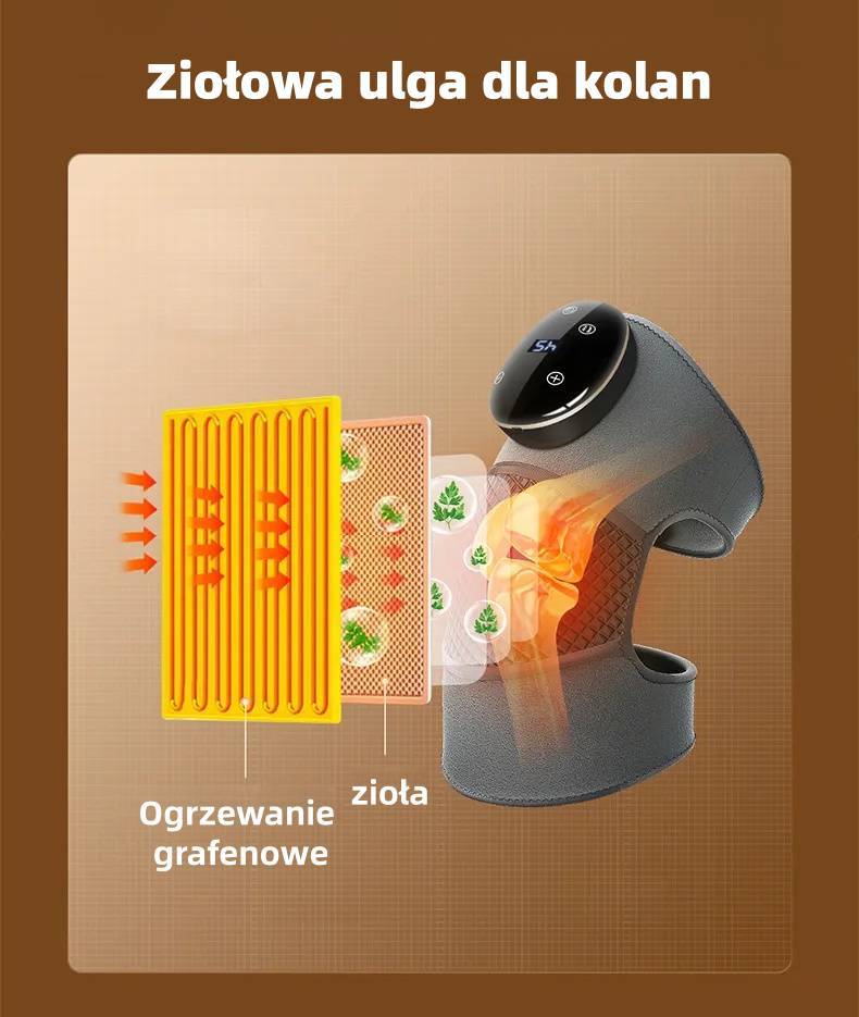 🦵 Masażer kolan z funkcją podgrzewania 🔥 50% zniżki | Inteligentna kontrola temperatury | Nadaje się do wielu punktów akupunkturowych ✨