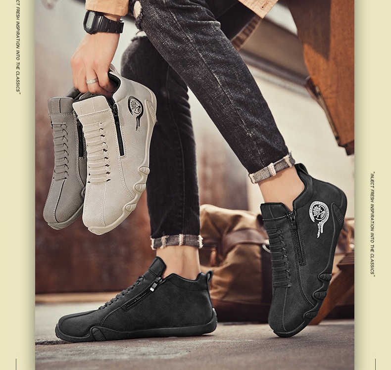 🔥50% zniżki – Nie przegap! ⬛ Męskie buty casualowe, wykonane z prawdziwej skóry bydlęcej 🐂 szyte ręcznie – ciepłe i wygodne ✅ idealne na komfortowe chodzenie przez cały dzień.