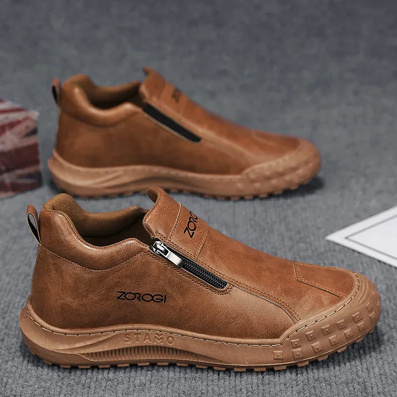 🔥50% zniżki, nie przegap! ⬛ Męskie buty codzienne ze skóry cielęcej 🐂 Ręcznie szyte, ciepłe i wygodne ✅ Nadają się do wygodnego chodzenia przez cały dzień.