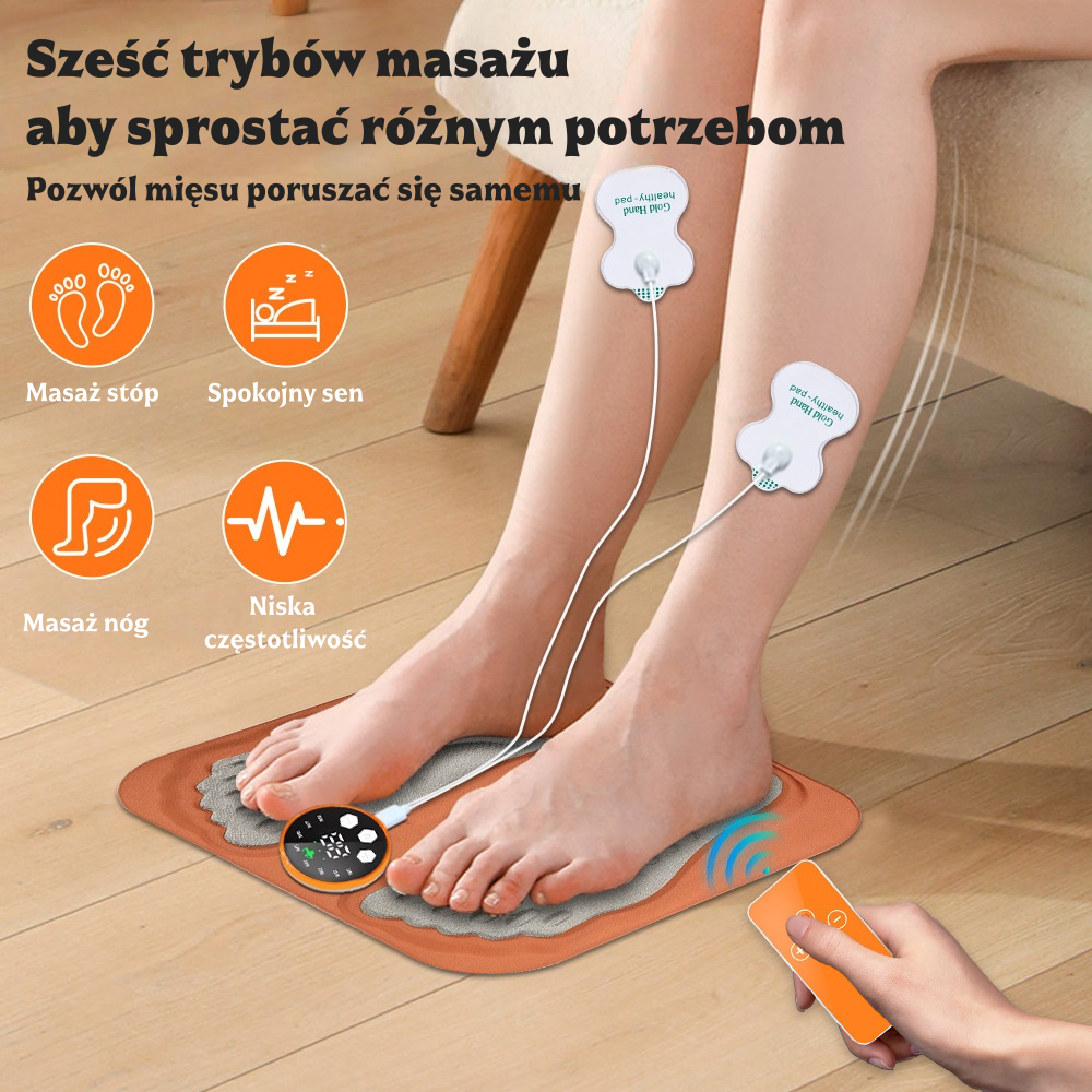🔥50% taniej🔥  Przenośny masażer EMS 3D do stóp i łydek🦶 6 trybów | 15 poziomów intensywności | Funkcja podgrzewania ♨️