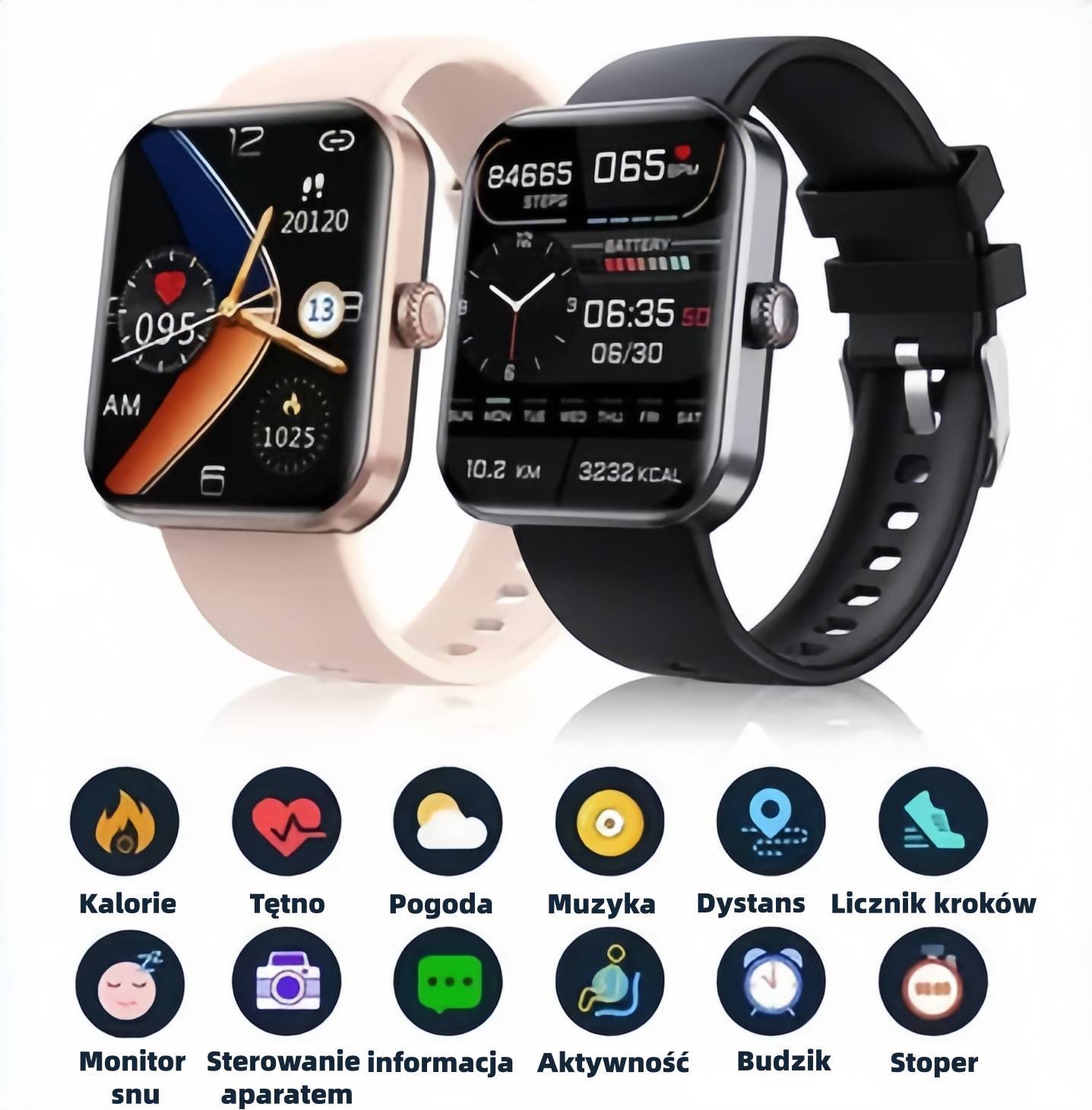 🔥50% taniej ⌚ Smartwatch zdrowia | Tętno • SpO₂ • Ciśnienie • Temperatura | Lekki i wygodny