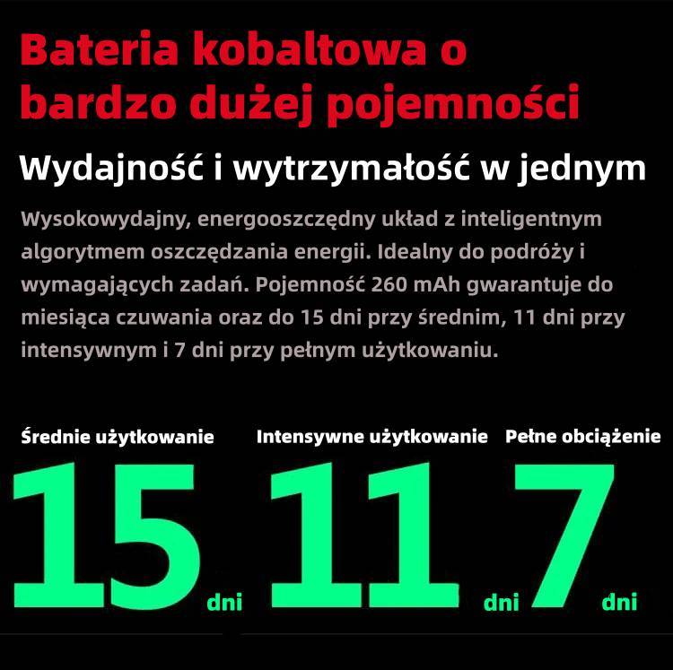 🔥50% taniej ⌚ Smartwatch zdrowia | Tętno • SpO₂ • Ciśnienie • Temperatura | Lekki i wygodny