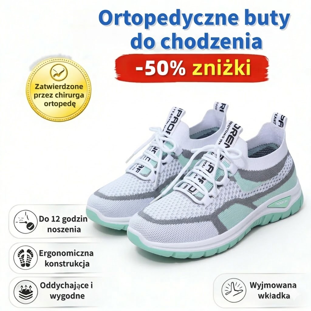 🔥50% zniżki dzisiaj - Nie przegap! ⏰ Ergonomicznie zaprojektowane buty ortopedyczne - konstrukcja z podparciem łuku stopy👟 Łatwe pozbycie się bólu stóp