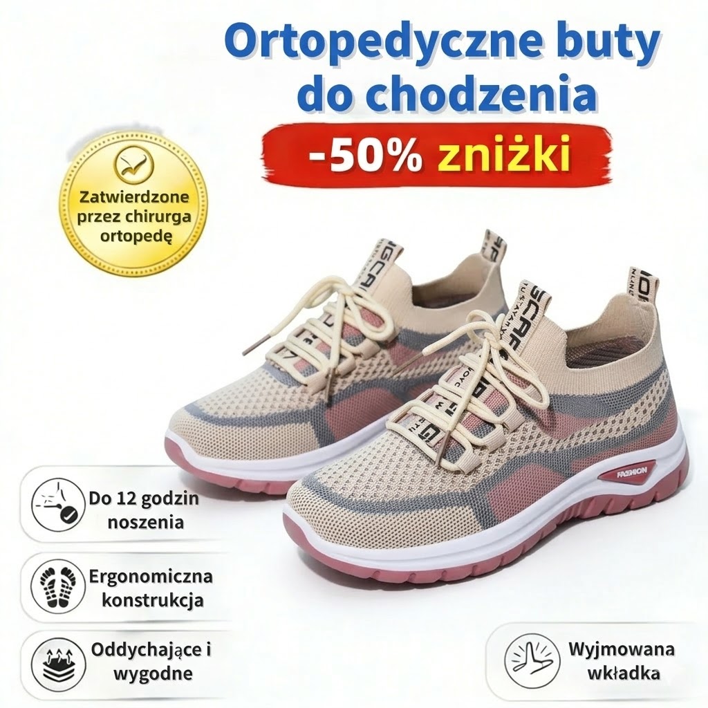🔥50% zniżki dzisiaj - Nie przegap! ⏰ Ergonomicznie zaprojektowane buty ortopedyczne - konstrukcja z podparciem łuku stopy👟 Łatwe pozbycie się bólu stóp