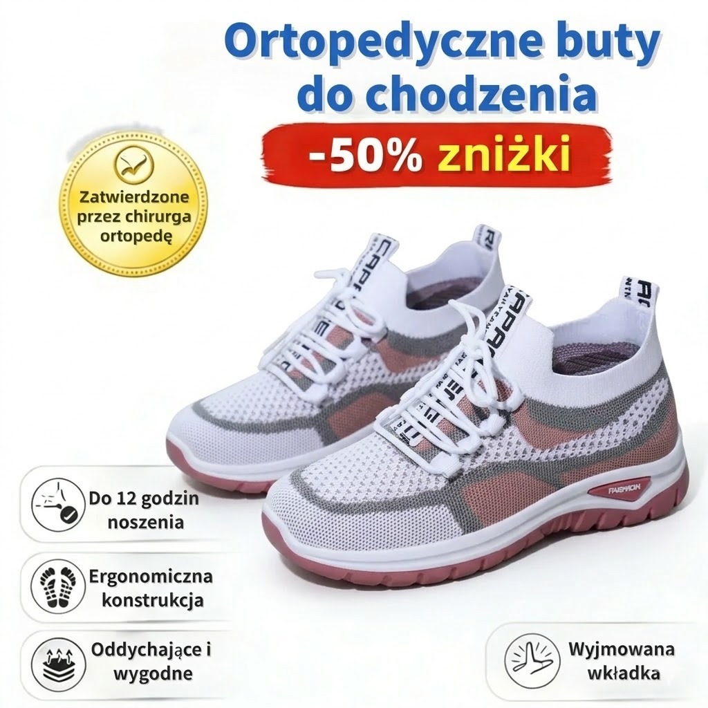 🔥50% zniżki dzisiaj - Nie przegap! ⏰ Ergonomicznie zaprojektowane buty ortopedyczne - konstrukcja z podparciem łuku stopy👟 Łatwe pozbycie się bólu stóp